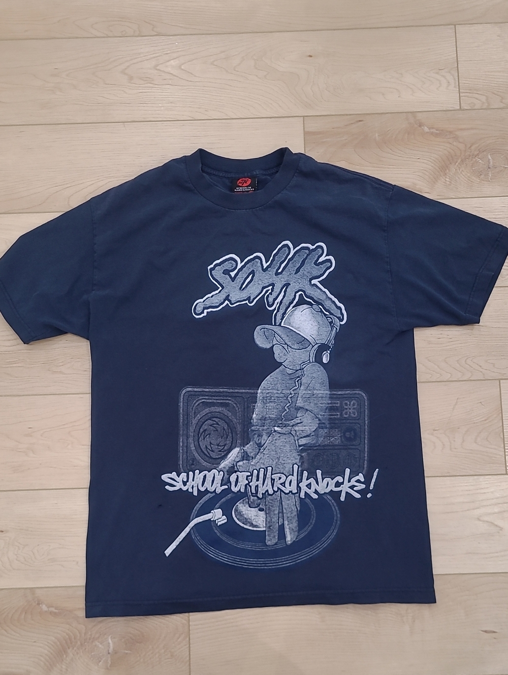 90s Navy Blue School Of Hard Knocks (SOHK) T-Shirt Made In The USA